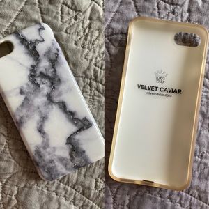 iPhone 7 Black & White Marble Phone Case